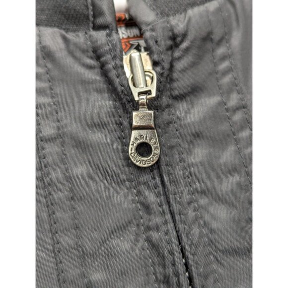Harley Davidson Riding Jacket Mens LG Windbreaker Reflective Mesh Lined Orange - Picture 8 of 16
